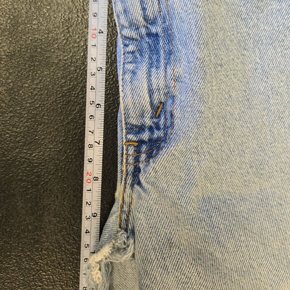 Vintage Levis 550 Orange Tab Student Denim DIY Cut-Off Distressed Frayed High Wa - Picture 12 of 12